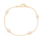 Pulseira pérolas banhada a ouro 18k