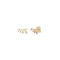 Brinco de corações com zircônias banhado a ouro 18k - Biju & Cia.