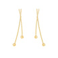 Brinco de palito e bolinha banhado a ouro 18k - Biju & Cia.