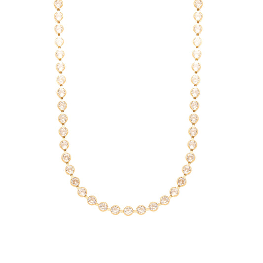 Gargantilha choker riviera de zircônia banhada a ouro 18k - Biju & Cia.