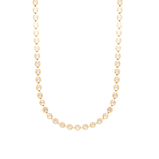 Gargantilha choker riviera de zircônia banhada a ouro 18k - Biju & Cia.