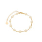Pulseira pérolas craqueladas banhada a ouro 18k