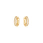 Argola articulada com zircônias banhada a ouro 18k - Biju & Cia.