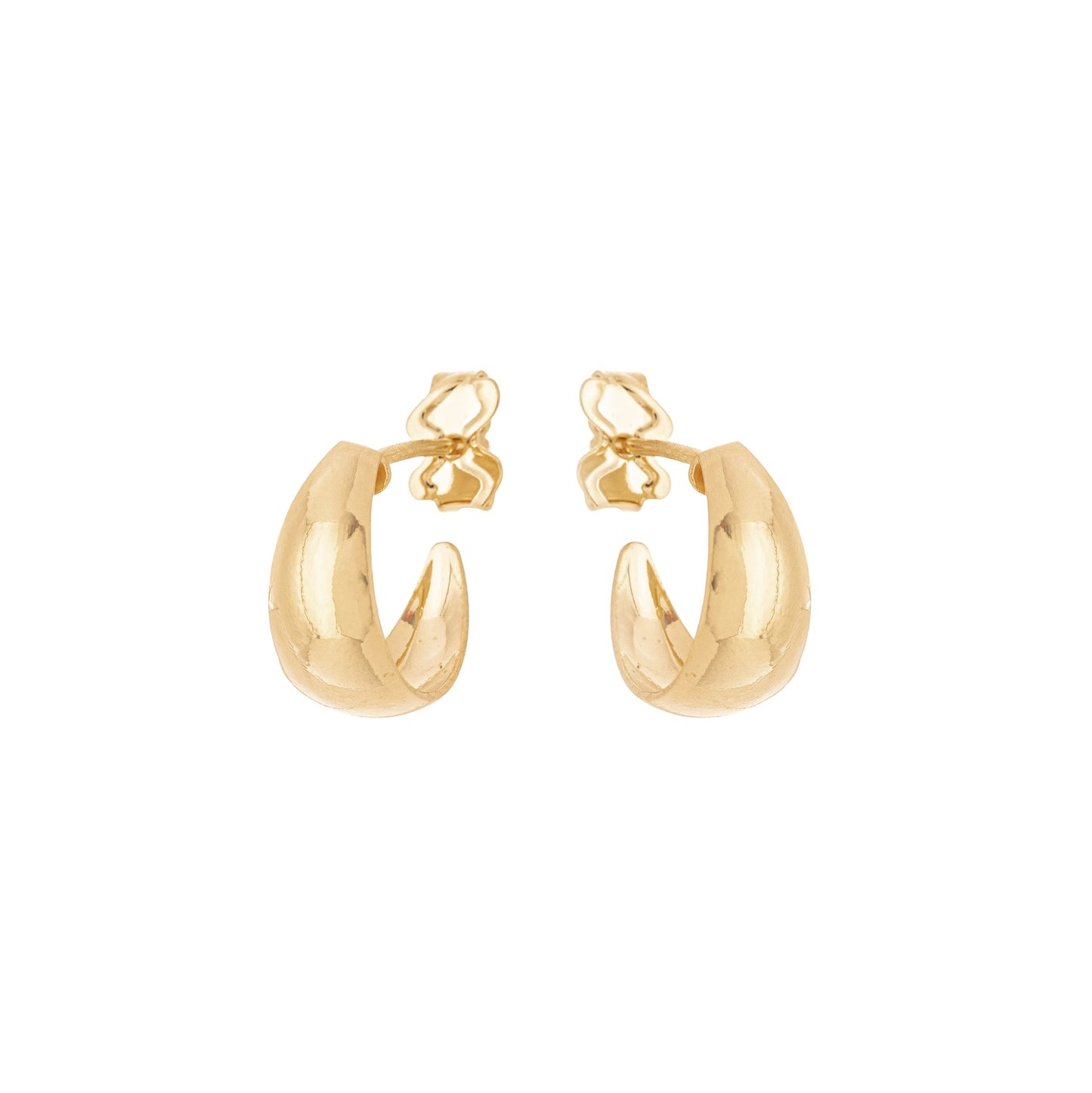 Brinco de argola peixinho banhado a ouro 18k