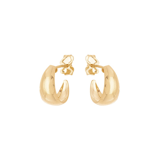 Brinco de argola peixinho banhado a ouro 18k