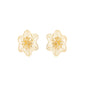 Brinco flor banhado a ouro 18k - Biju & Cia.