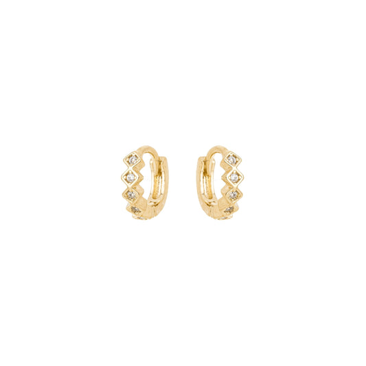 Argolinha articulada com zircônias banhada a ouro 18k - Biju & Cia.