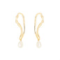 Brinco com pérola gota banhado a ouro 18k - Biju & Cia.