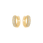 Argola articulada com duas fileiras de zircônias banhada a ouro 18k - Biju & Cia.