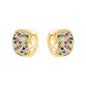 Argola com zircônias coloridas banhada a ouro 18k - Biju & Cia.