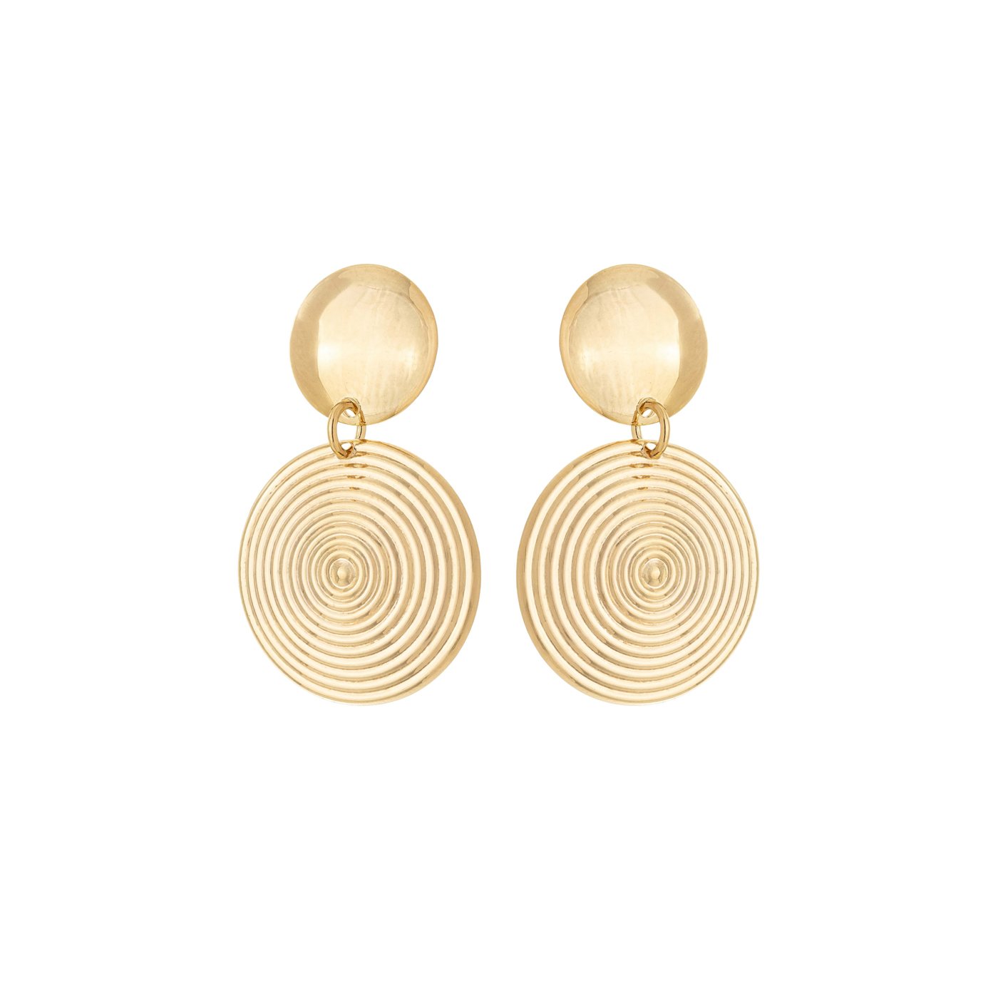 Brinco trabalhado banhado a ouro 18k - Biju & Cia.