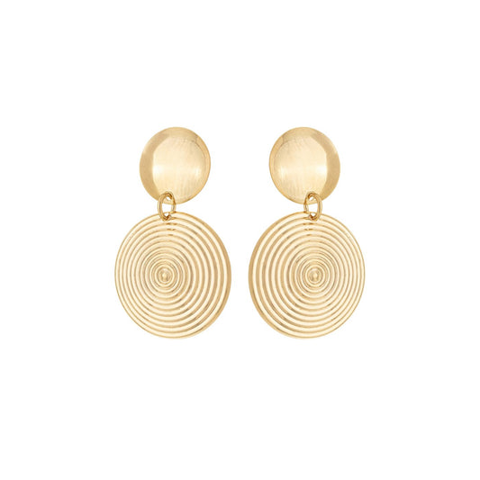 Brinco trabalhado banhado a ouro 18k - Biju & Cia.