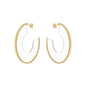 Argola com acrílico banhada a ouro 18k - Biju & Cia.