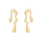 Brinco orgânico banhado a ouro 18k - Biju & Cia.