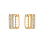 Argola articulada quadrada com zircônias banhada a ouro 18k - Biju & Cia.