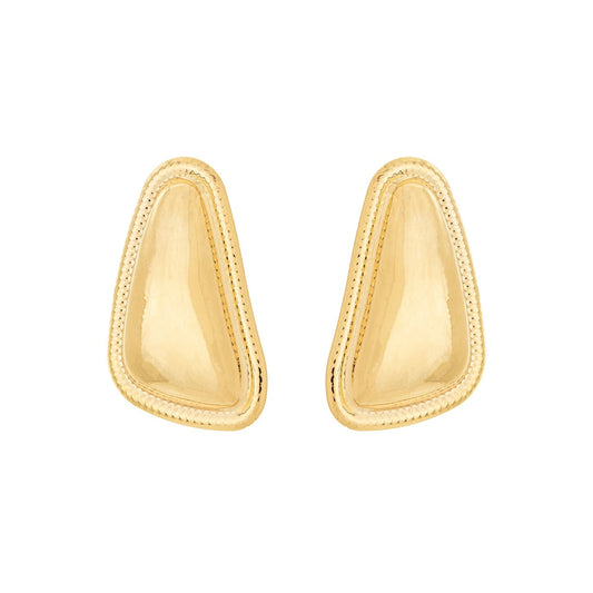 Brinco orgânico banhado a ouro 18k - Biju & Cia.