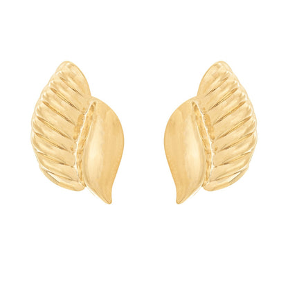 Brinco trabalhado banhado a ouro 18k - Biju & Cia.