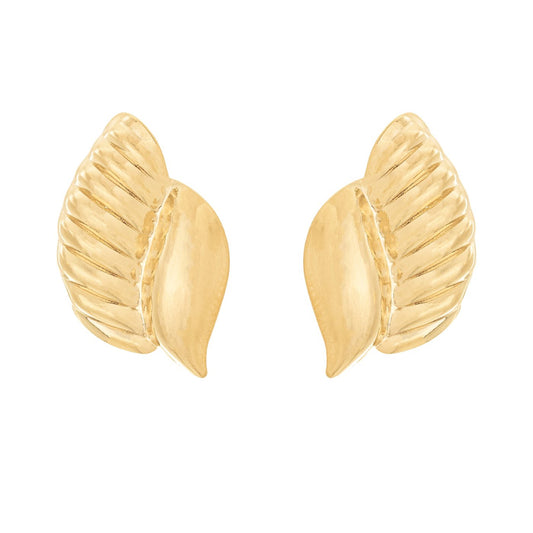 Brinco trabalhado banhado a ouro 18k - Biju & Cia.