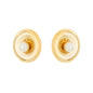 Brinco esfera com pérola banhado a ouro 18k - Biju & Cia.