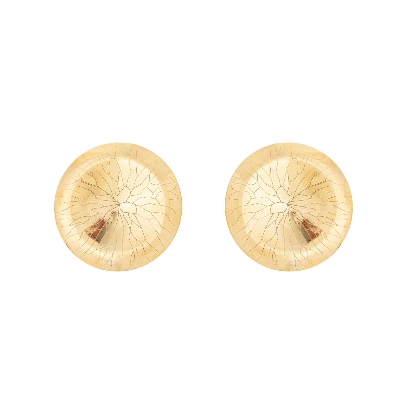 Brinco esfera trabalhada banhado a ouro 18k - Biju & Cia.