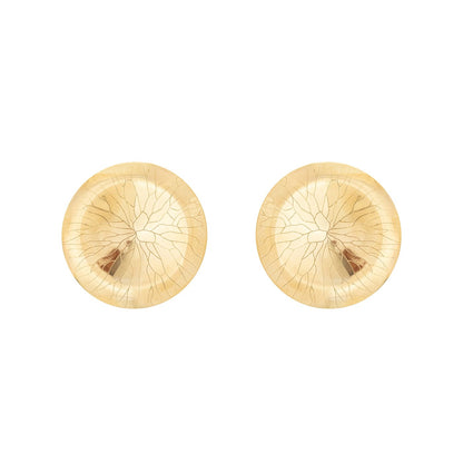 Brinco esfera trabalhada banhado a ouro 18k - Biju & Cia.
