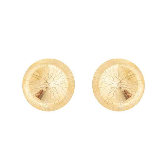 Brinco esfera trabalhada banhado a ouro 18k - Biju & Cia.
