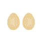 Brinco gota craquelada banhada a ouro 18k - Biju & Cia.