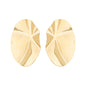 Brinco chapa oval banhado a ouro 18k - Biju & Cia.