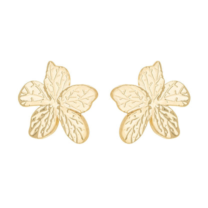 Brinco flor banhado a ouro 18k - Biju & Cia.