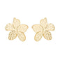 Brinco flor banhado a ouro 18k - Biju & Cia.