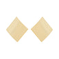 Brinco quadrado riscado banhado a ouro 18k - Biju & Cia.