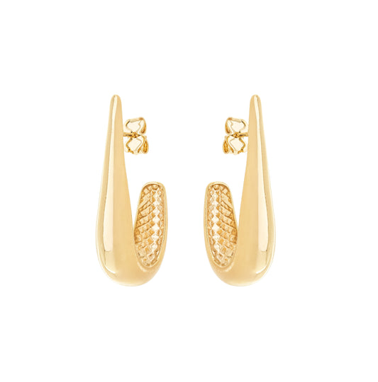 Argola gota banhada a ouro 18k - Biju & Cia.