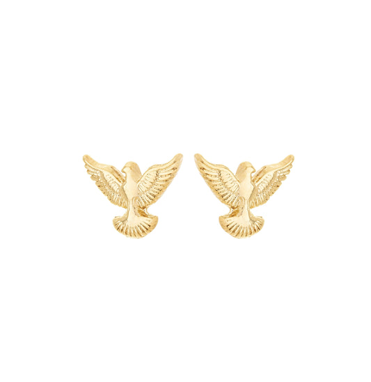 Brinco espírito santo banhado a ouro 18k - Biju & Cia.