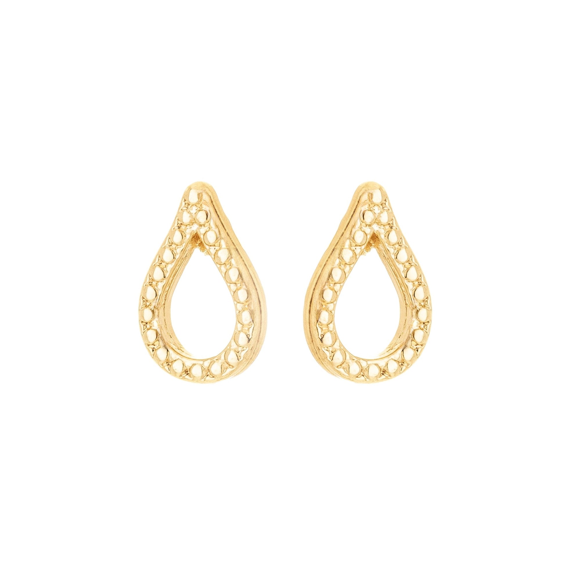 Brinco gota banhado a ouro 18k - Biju & Cia.