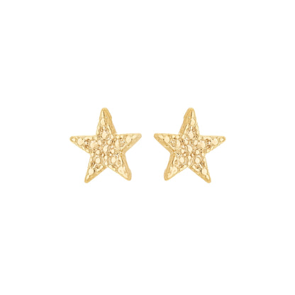Brinco estrela banhado a ouro 18k - Biju & Cia.