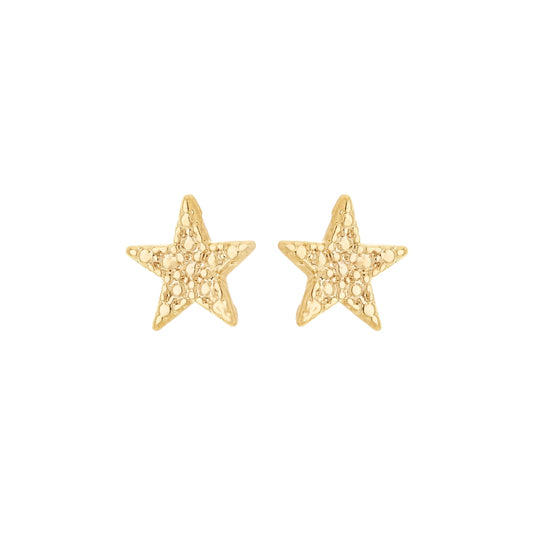 Brinco estrela banhado a ouro 18k - Biju & Cia.