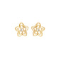 Brinco flor banhado a ouro 18k - Biju & Cia.