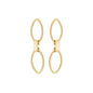 Brinco navetes banhado a ouro 18k