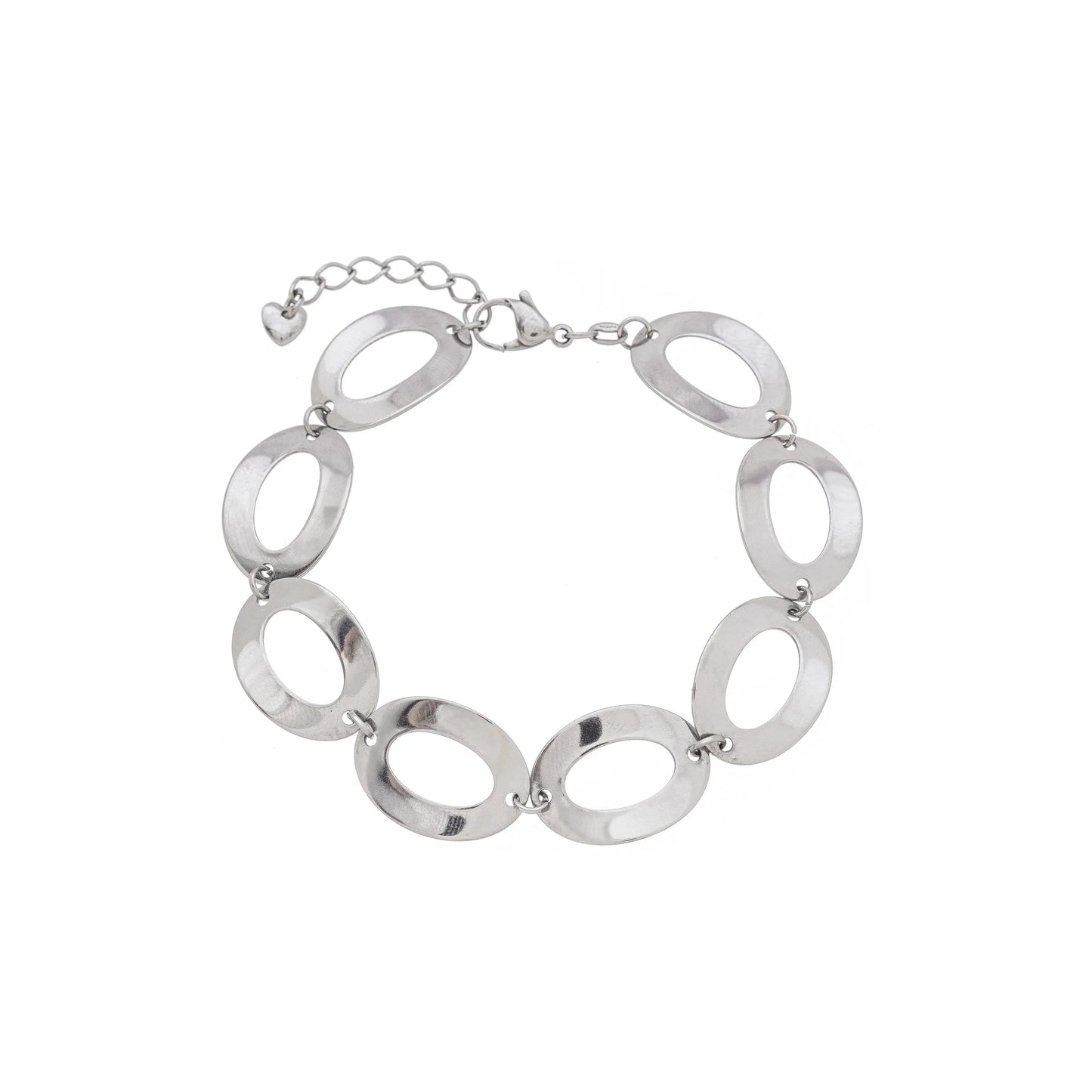 Pulseira oval em aço inox - Biju & Cia.