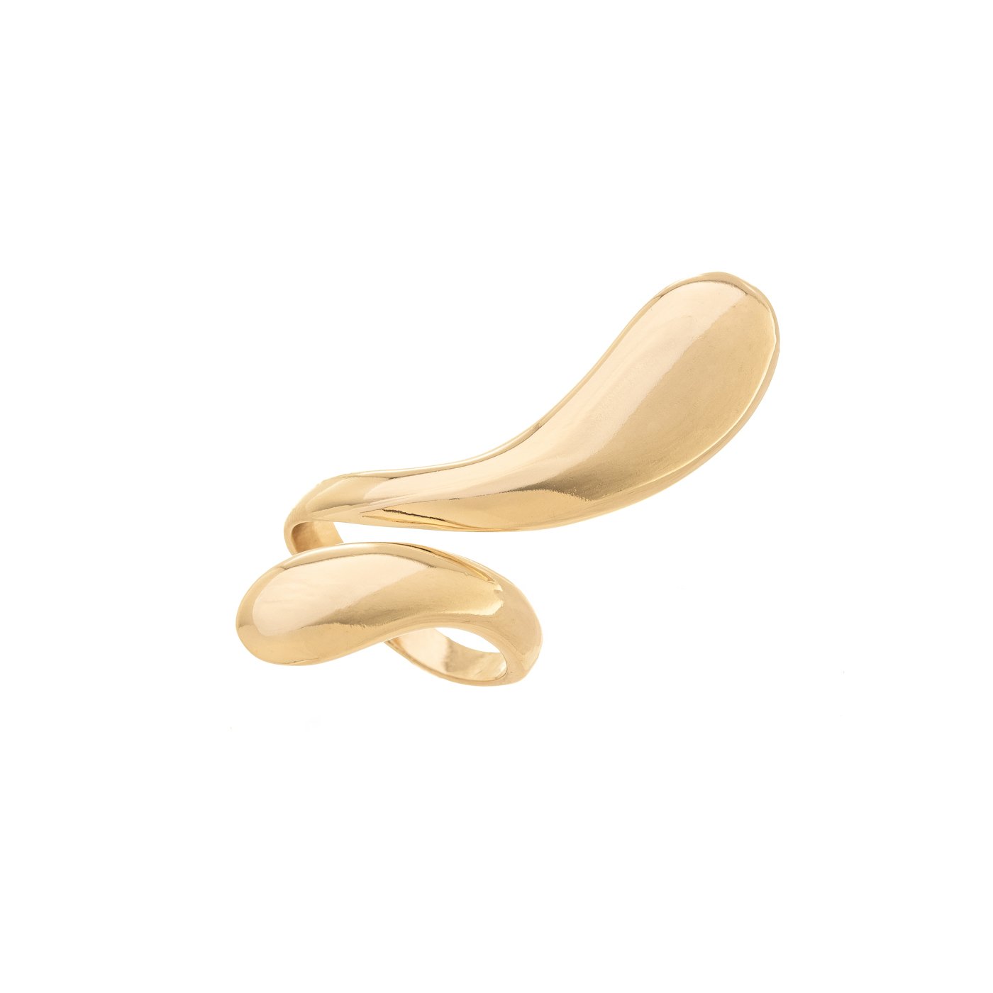 Anel liso regulável banhado a ouro 18k - Biju & Cia.