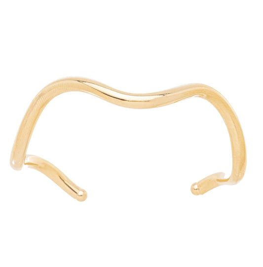 Bracelete ondulada banhado a ouro 18k