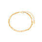Pulseira dupla com canutilhos banhada a ouro 18k