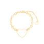Pulseira com coração banhada a ouro 18k