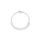 Pulseira com zircônias baguete em aço inox - Biju & Cia.