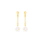 Brinco de corrente com pedra de estrela banhado a ouro 18k - Biju & Cia.