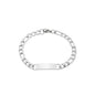 Pulseira masculina com placa em aço inox - Biju & Cia.
