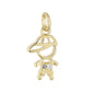 Pingente de menino com zircônia banhado a ouro 18k - Biju & Cia.