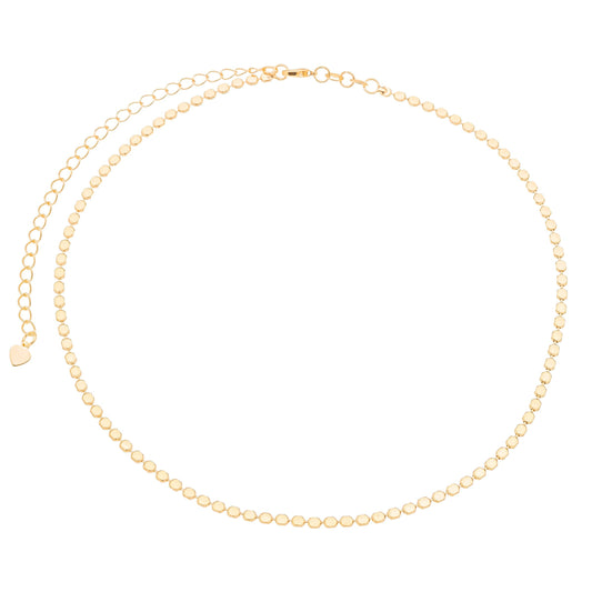 Gargantilha chocker bolinha banhada a ouro 18k - Biju & Cia.