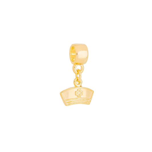 Berloque com símbolo de enfermagem banhado a ouro 18k - Biju & Cia.