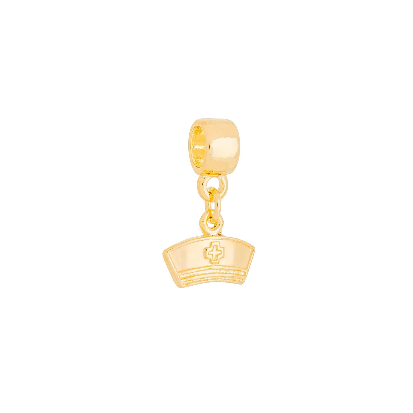 Berloque com símbolo de enfermagem banhado a ouro 18k - Biju & Cia.